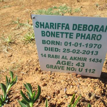 PHARO Shariffa Deborah Bonette 1970-2013