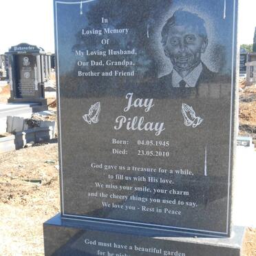 PILLAY Jay 1945-2010