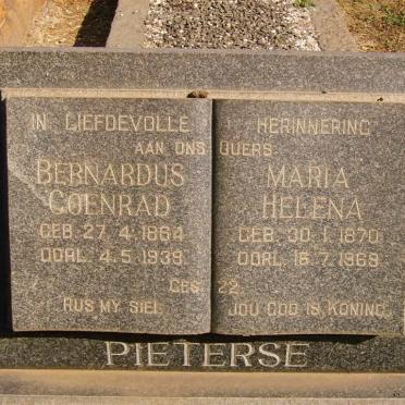 PIETERSE Bernhardus Coenrad 1864-1939 &amp; Maria Helena 1870-1969