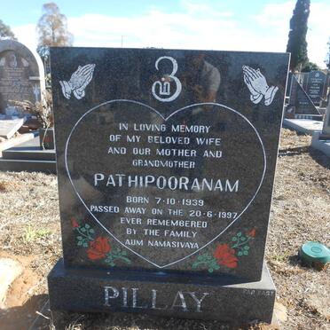 PILLAY Pathipooranam 1939-1997
