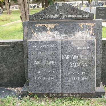 PLOOY Jan Dawid 1887-1976, du  &amp; Barbara Aletta Salmina 1898-1976