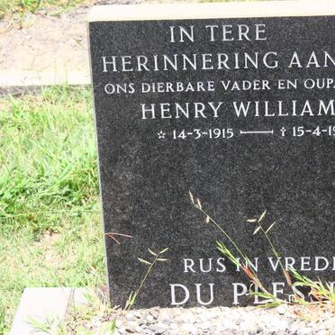 PLESSIS Henry William, du 1915-1984