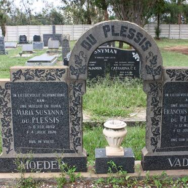 PLESSIS Francois Philippus, du 1882-1974 &amp; Maria Susanna 1892-1974