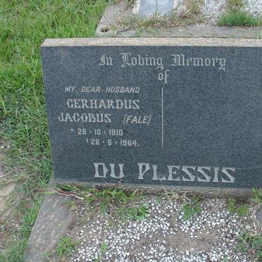 PLESSIS Gerhardus Jacobus, du 1910-1964