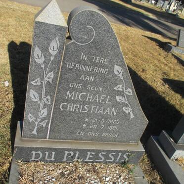PLESSIS Michael Christiaan, du 1963-1981