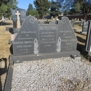 PLESSIS Nicholas Jacobus, du 1956-1982 &amp; Jacqueline Dorothy Anne 1956-1982 :: DU PLESSIS -1982