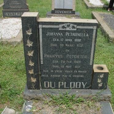 PLOOY Philippus Potgieter, du 1888-1971 Johanna Petronella 1892-1952