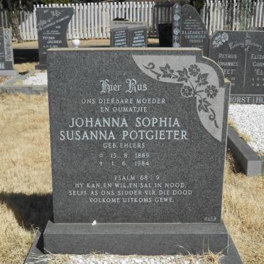 POTGIETER Johanna Sophia Susanna nee EHLERS 1889-1984