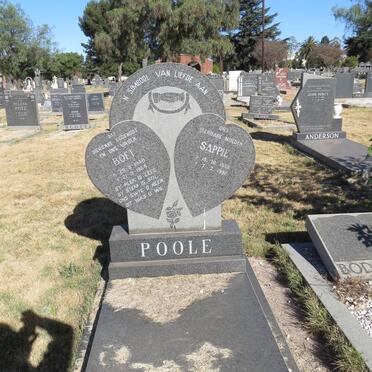 POOLE Boet 1948-1984 &amp; Sappie 1956-1992