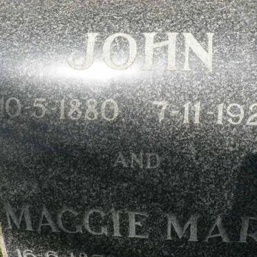 POPE John 1880-1929 &amp; Maggie Mary 1878-1967