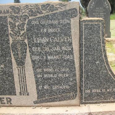POTGIETER Lukas Johannes 1889-1952 &amp; Johanna Margaretha  VAN DER WALT 1899-1975