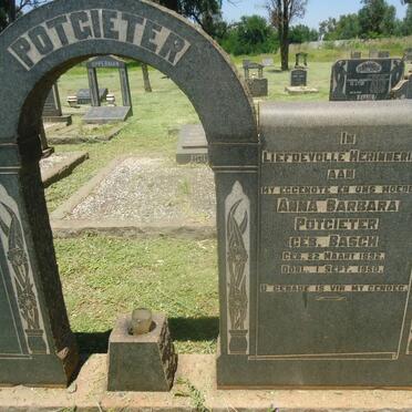 POTGIETER Anna Barbara nee BASCH 1892-1950