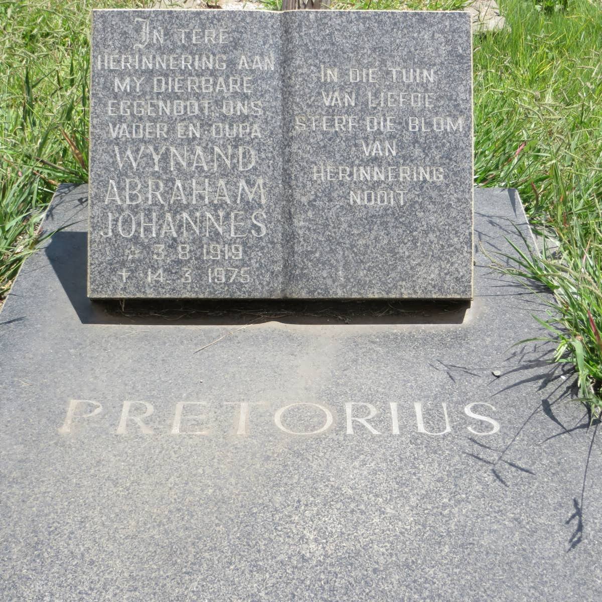 PRETORIUS Wynand Abraham Johannes 1919-1975