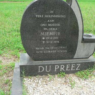 PREEZ Miempie, du 1916-1978