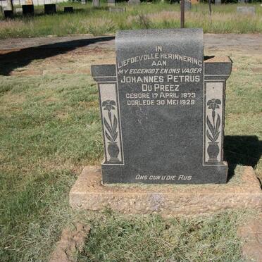 PREEZ Johannes Petrus, du 1873-1928
