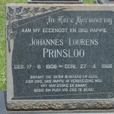 PRINSLOO Johannes Lourens 1908-1966