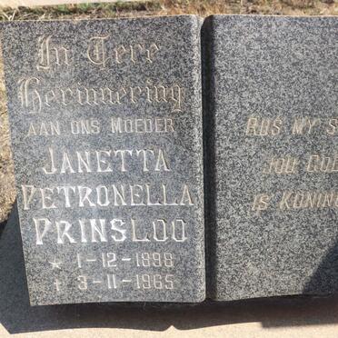 PRINSLOO Janetta Petronella 1898-1965
