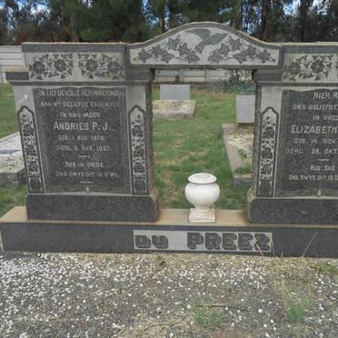 PREEZ Andries P.J., du 1879-1957 &amp; Elizabeth J.M. 1884-1964