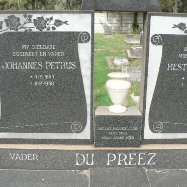 PREEZ Johannes Petrus, du 1890-1956 &amp; Hester Sophia 1894-1985