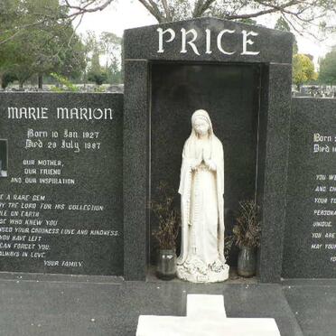 PRICE Tom 1933-2011 &amp; Marie Marion 1927-1987