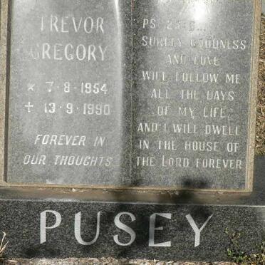 PUSEY Trevor Gregory 1954-1990