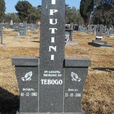 PUTINI Tebogo 1962-2000