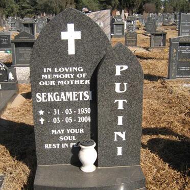 PUTINI Segametsi 1930-2004