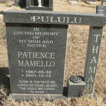 PULULU THAMAL Patience Mamello 1967-2001