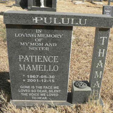 PULULU THAMAL Patience Mamello 1967-2001