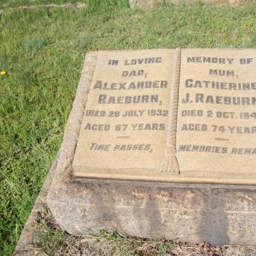 RAEBURN Alexander -1932 &amp; Catherine J. -1943