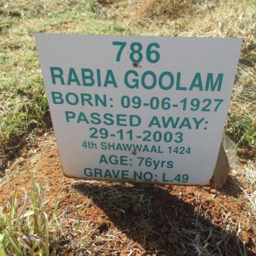 RABIA Goolam 1927-2003