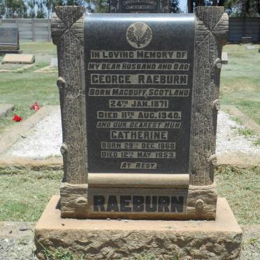 RAEBURN George 1871-1940 &amp; Catherine 1868-1953