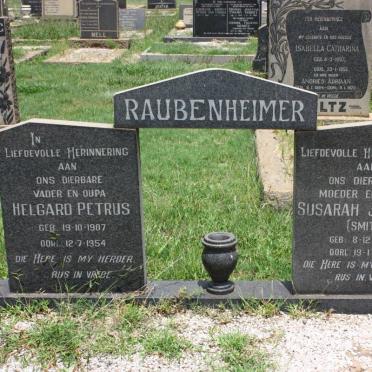 RAUBENHEIMER Helgard Petrus 1907-1954 &amp; Susarah Johanna SMIT 1904-1968