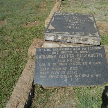 RAND Catharina Aletta Elizabeth, du nee DU PREEZ 1896-1976 :: DU RAND Johannes G. 1922-1988