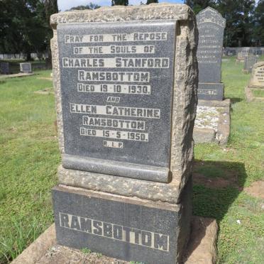 RAMSBOTTOM Charles Stanford -1930 &amp; Ellen Catherine -1950