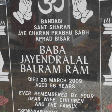 RAM Baba Jayendralal Balram -2009