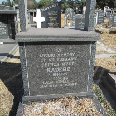RADEBE Petrus Mbuti 1946-2003