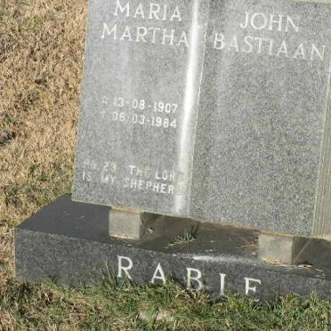 RABIE John Bastiaan &amp; Maria Martha 1907-1984