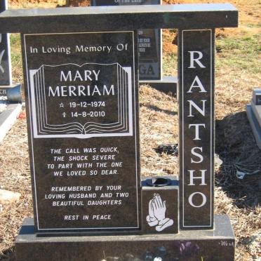 RANTSHO Mary Merriam 1974-2010