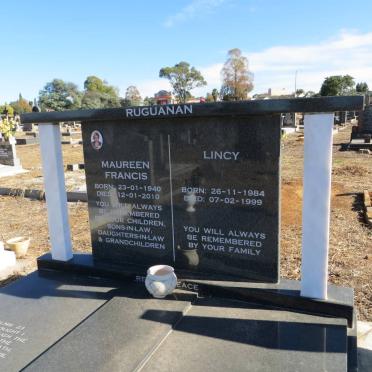 RAGUANAN Maureen Francis 1940-2010 :: RUGUANAN Lincy 1984-1999