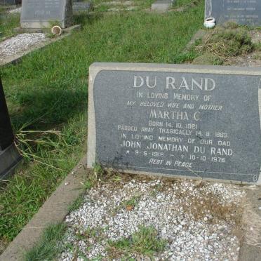 RAND John Jonathan, du 1918-1976 &amp; Martha C. 1921-1969