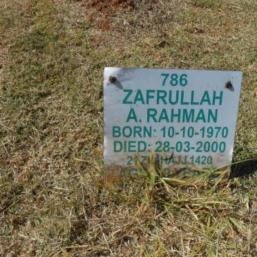 RAHMAN Zafrullah A. 1970-2000