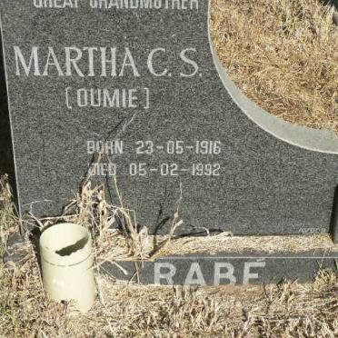 RABÉ Martha C.S. 1916-1992