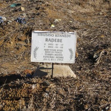 RADEBE Sibusiso Kennedy 1972-2012