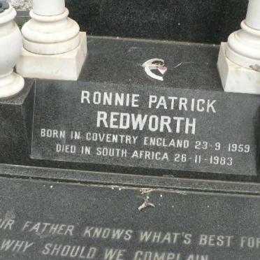 REDWORTH Ronnie Patrick 1959-1983