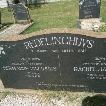 REDELINGHUYS Hermanus Philippus 1915-1971 &amp; Rachel Jacoba 1918-1972