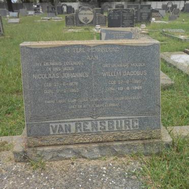 RENSBURG Nicolaas Johannes, van 1878-1953 &amp; Willem Jacobus 1885-1965