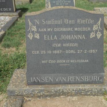 RENSBURG Ella Johanna, Jansen van nee VISSER 1887-1957