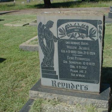 REYNDERS Willem Jacobus 1880-1924 &amp; Elsie Petronella SCHEEPERS 1879-1952