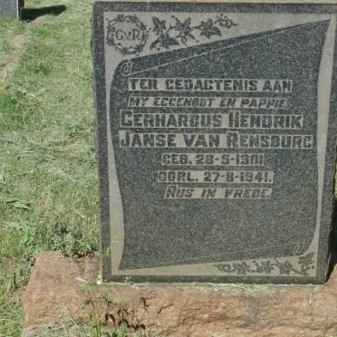 RENSBURG Gerhardus Hendrik, janse van 1901-1941